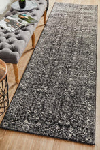 Load image into Gallery viewer, Evoke Estella Charcoal Transitional Runner Rug
