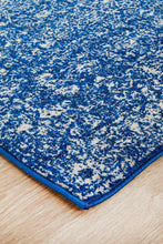 Load image into Gallery viewer, Evoke Oasis Navy Transitional Runner Rug
