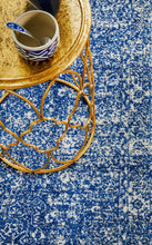Load image into Gallery viewer, Evoke Oasis Navy Transitional Runner Rug
