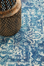 Load image into Gallery viewer, Evoke Muse Blue Transitional Round Rug
