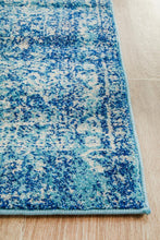 Load image into Gallery viewer, Evoke Muse Blue Transitional Runner Rug
