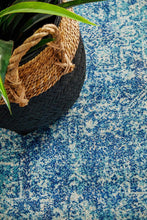 Load image into Gallery viewer, Evoke Muse Blue Transitional Runner Rug
