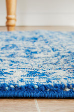 Load image into Gallery viewer, Evoke Contrast Navy Transitional Runner Rug
