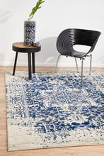 Load image into Gallery viewer, Evoke Horizon White Navy Transitional Rug
