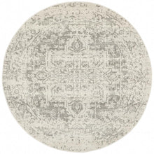 Load image into Gallery viewer, Evoke Dream White Silver Transitional Round Rug
