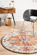 Load image into Gallery viewer, Evoke Carnival White Transitional Round Rug
