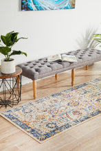 Load image into Gallery viewer, Evoke Peacock Ivory Transitional Runner Rug
