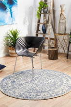 Load image into Gallery viewer, Evoke Whisper White Transitional Round Rug
