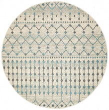 Load image into Gallery viewer, Evoke Slate White Transitional Round Rug
