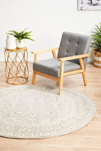 Load image into Gallery viewer, Evoke Silver Flower Transitional Round Rug
