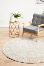 Load image into Gallery viewer, Evoke Silver Flower Transitional Round Rug
