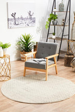 Load image into Gallery viewer, Evoke Diamond Grey Transitional Round Rug
