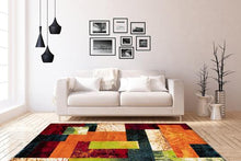 Load image into Gallery viewer, Espo 303 Rainbow Checkered Rug - Lalee Designer Rugs
