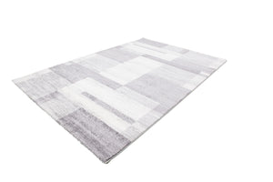 Feeling 501 Silver Simple Thick Geometric Rug - Lalee Designer Rugs