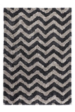 Load image into Gallery viewer, Grace 801 Graphite Shaggy Zig Zag Rug - Lalee Designer Rugs
