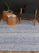 Load image into Gallery viewer, Zayna Cue Blue Wool Blend Rug
