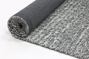 Zayna Cue Charcoal Wool Blend Rug