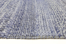 Load image into Gallery viewer, Zayna Grace Blue Wool Blend Rug
