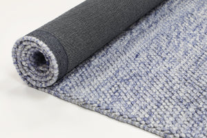 Zayna Loopy Blue Wool Blend Rug