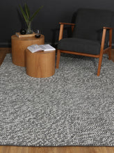 Load image into Gallery viewer, Zayna Loopy Charcoal Wool Blend Rug
