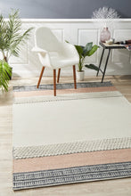 Load image into Gallery viewer, Esha Textured Woven Rug White Peach
