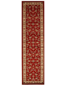 Herat Collection Traditional Floral Pattern Red Rug