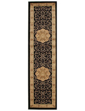 Load image into Gallery viewer, Istanbul Medallion Classic Pattern Runner Rug Black
