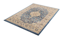 Load image into Gallery viewer, Ornate Blue Bordered Traditional Flowered Rug
