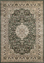 Load image into Gallery viewer, Ornate Green Bordered Traditional Flowered Rug
