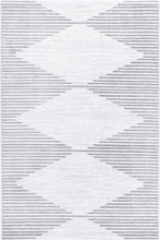 Load image into Gallery viewer, Samantha Abstract Diamond Silver Rug
