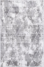 Load image into Gallery viewer, Samantha Transitional Geometric Silver Rug
