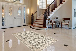 Kairo 302 Traditional Ivory Rug with Floral Design - Lalee Designer Rugs