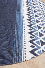 Load image into Gallery viewer, Lunar 422 Printed Navy - Rug Empire
