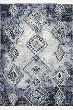 Load image into Gallery viewer, Noosa Navy Blue Diamond Abstract Rug - Rug Empire
