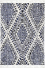 Load image into Gallery viewer, Noosa Navy Blue Geometric Rug - Rug Empire
