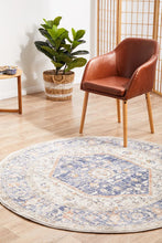 Load image into Gallery viewer, Jervis Blue Round Rug freeshipping - Rug Empire
