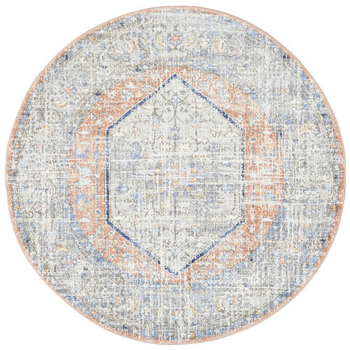 Jervis Peach Round Rug freeshipping - Rug Empire
