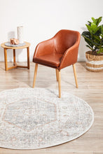 Load image into Gallery viewer, Jervis Silver Round Rug freeshipping - Rug Empire
