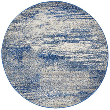 Load image into Gallery viewer, Casandra Dunescape Modern Blue Grey Round Rug - Rug Empire

