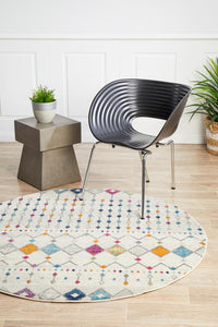 Peggy Tribal Morrocan Style Multi Round Rug - Rug Empire