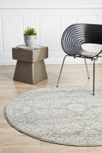 Load image into Gallery viewer, Gwyneth Stunning Transitional Silver Round Rug - Rug Empire
