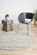 Load image into Gallery viewer, Gwyneth Stunning Transitional Silver Round Rug - Rug Empire
