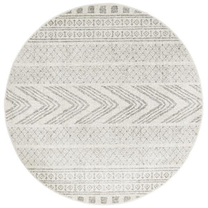 Adani  Modern Tribal Design Grey Round Rug - Rug Empire