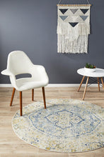Load image into Gallery viewer, Museum Tyler Sky Blue Round Rug
