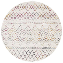 Load image into Gallery viewer, Oasis Nadia Multi Rustic Tribal Round Rug
