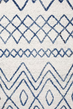Load image into Gallery viewer, Oasis Nadia White Blue Rustic Tribal Rug

