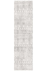 Oasis Ismail White Grey Rustic Rug