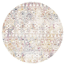 Load image into Gallery viewer, Oasis Ismail Multi Grey Rustic Round Rug
