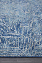 Load image into Gallery viewer, Oasis Kenza Contemporary Navy Runner Rug
