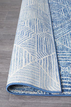 Load image into Gallery viewer, Oasis Kenza Contemporary Navy Runner Rug
